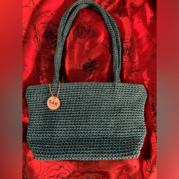 The Sak Handbags - The Sak Teal Crochet New Purse